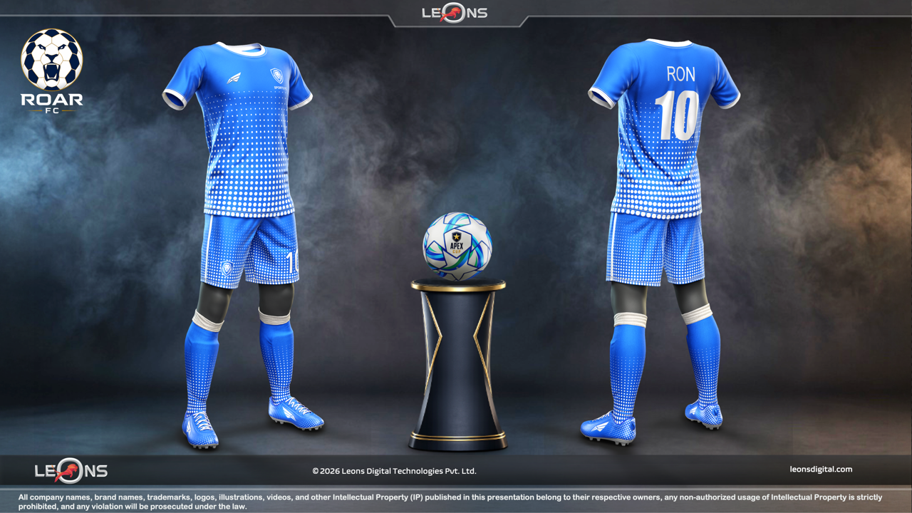AAA 3D Football Full Kit Game Art Asset - Leons Digital