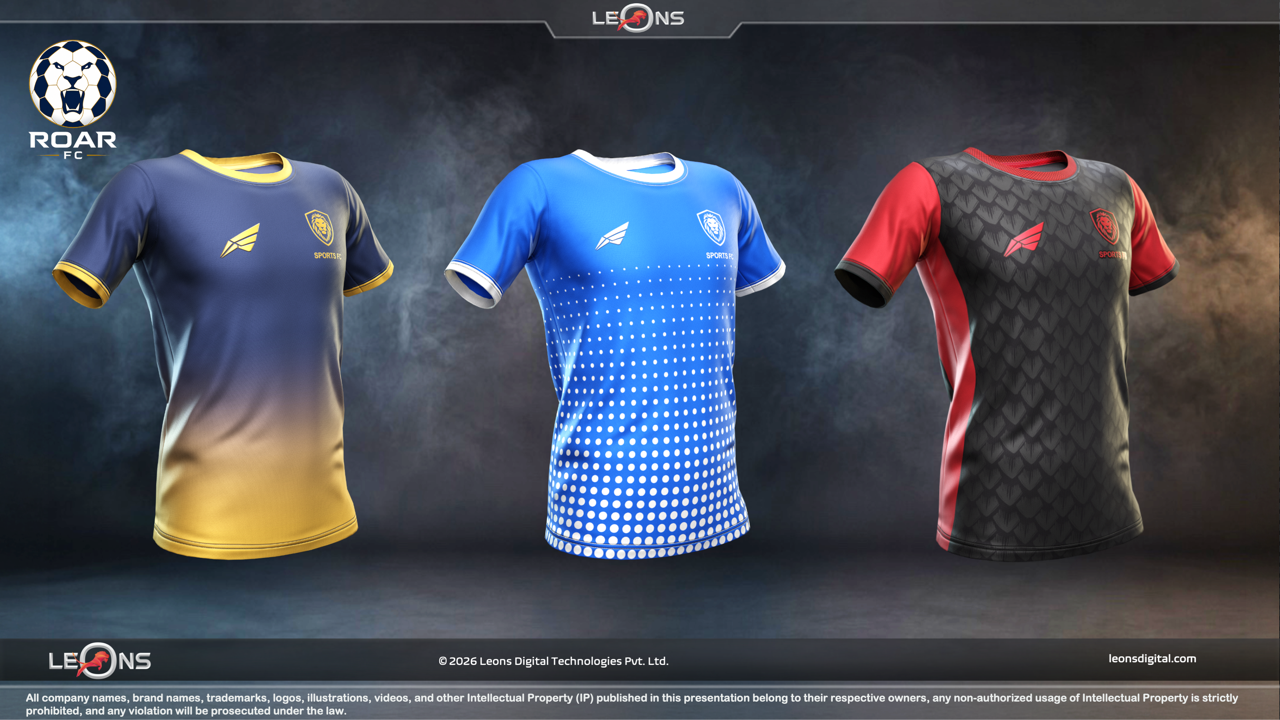 AAA 3D Football Jersey Game Art Asset - Leons Digital