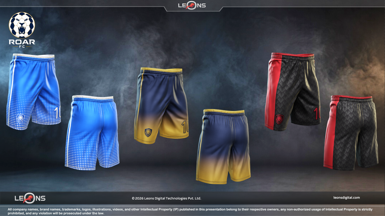 AAA 3D Football Shorts Game Art Asset - Leons Digital